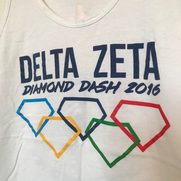 Delta Zeta Diamond Dash Cotton Tank - Picture 2 of 5